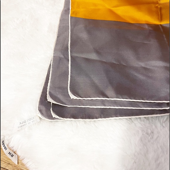 Authentic Lanvin Ultra Rare 1960’s Vintage Jeanne Lanvin Pure Silk Large Scarf - Picture 6 of 12